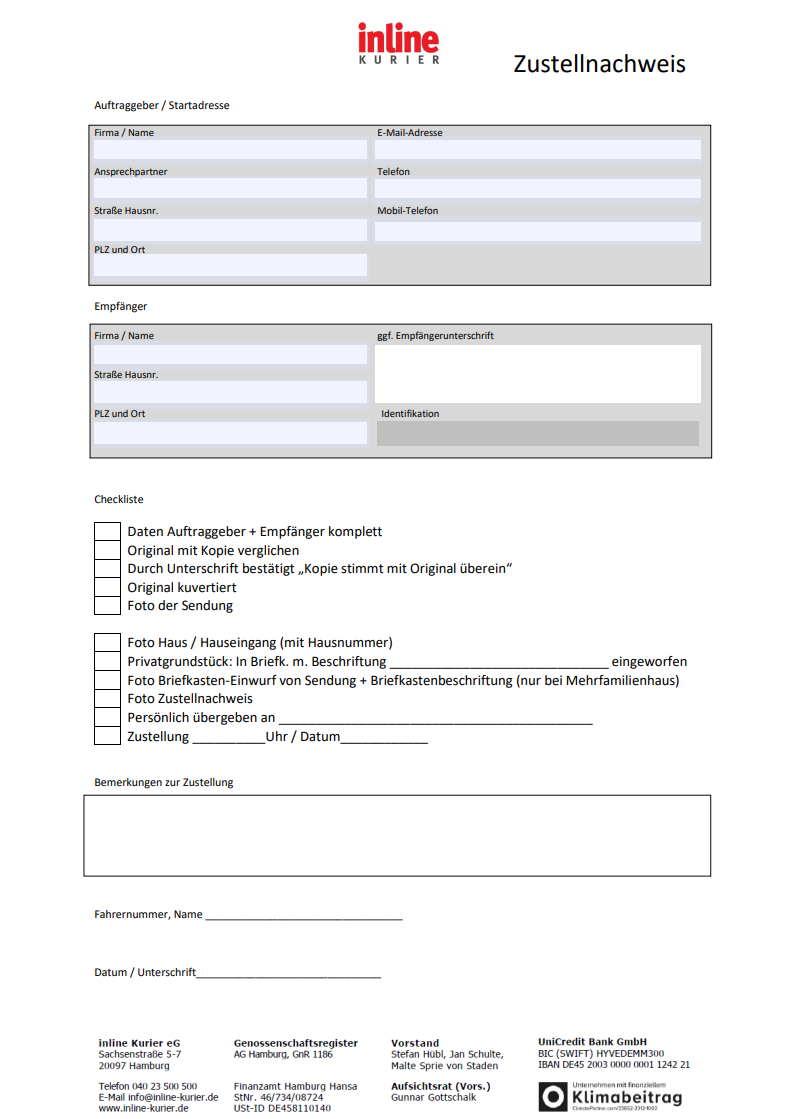 Unser Zustellnachweis