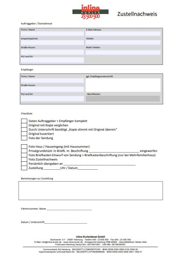 Unser Zustellnachweis