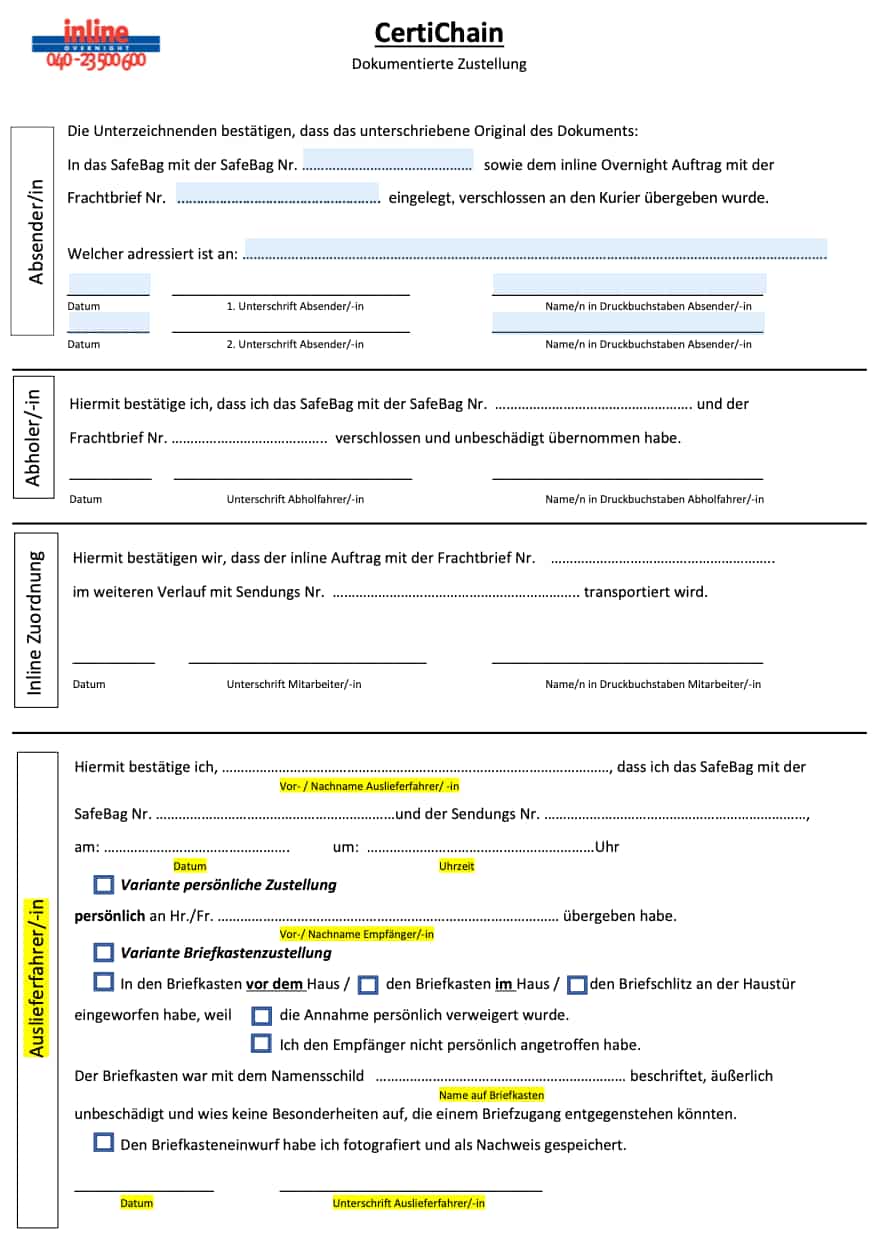 Unser Zustellnachweis